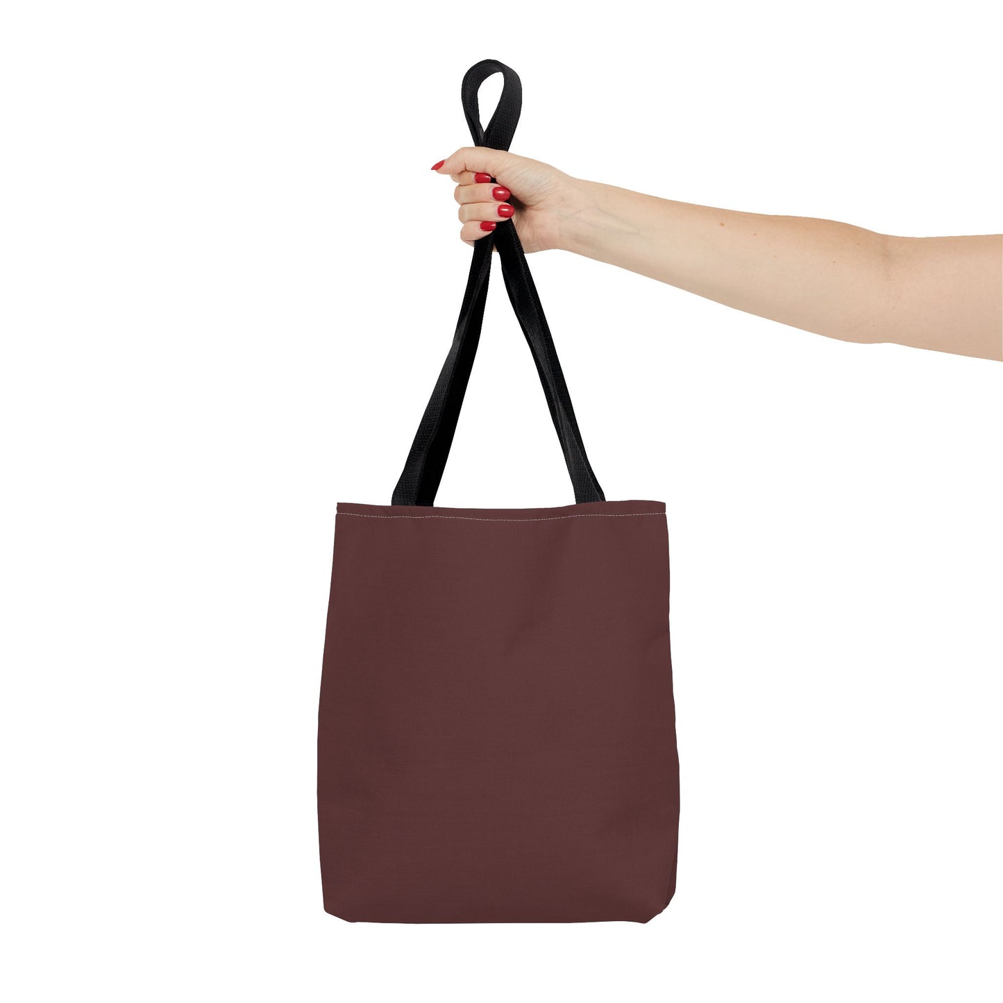 Stylish Brown Merlot All-Over Print Tote Bag, Eco-Friendly Shopping Bag, Reusable Grocery Tote, Personalized Gift, Trendy Handbag