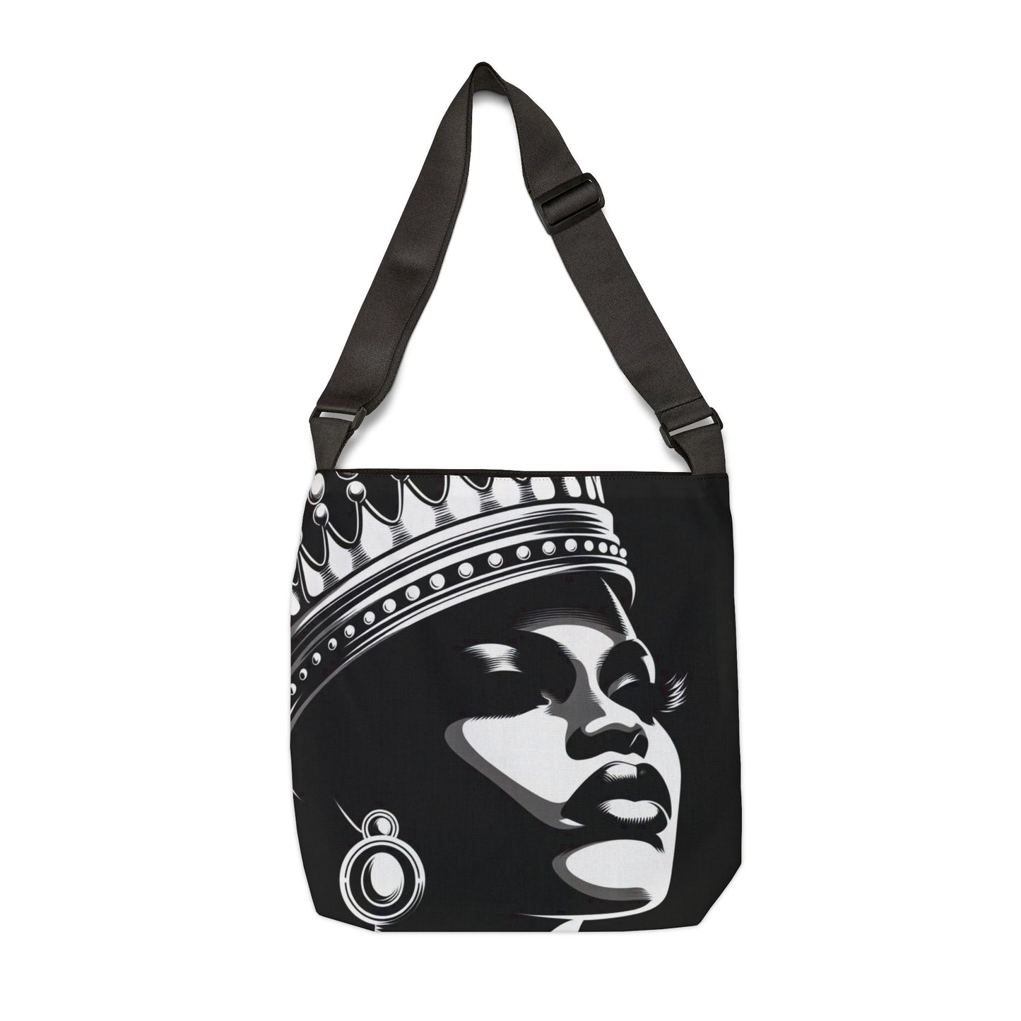 Regal Queen Adjustable Tote Bag, Stylish Tote, Unique Handbag, Everyday Carry, Gift for Her, Fashion Accessory