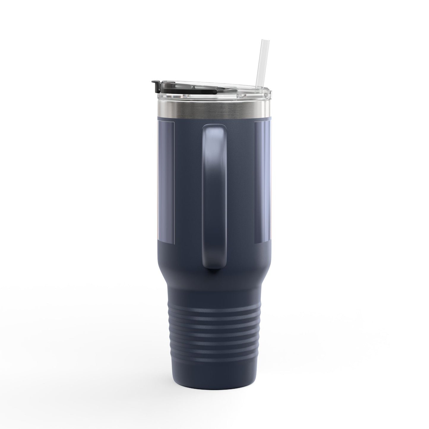 Lunar Midnight & Red-White Striped Stylish Insulated Travel Mug - Perfect for Adventure Seekers | 40oz Hot & Cold Beverage Container