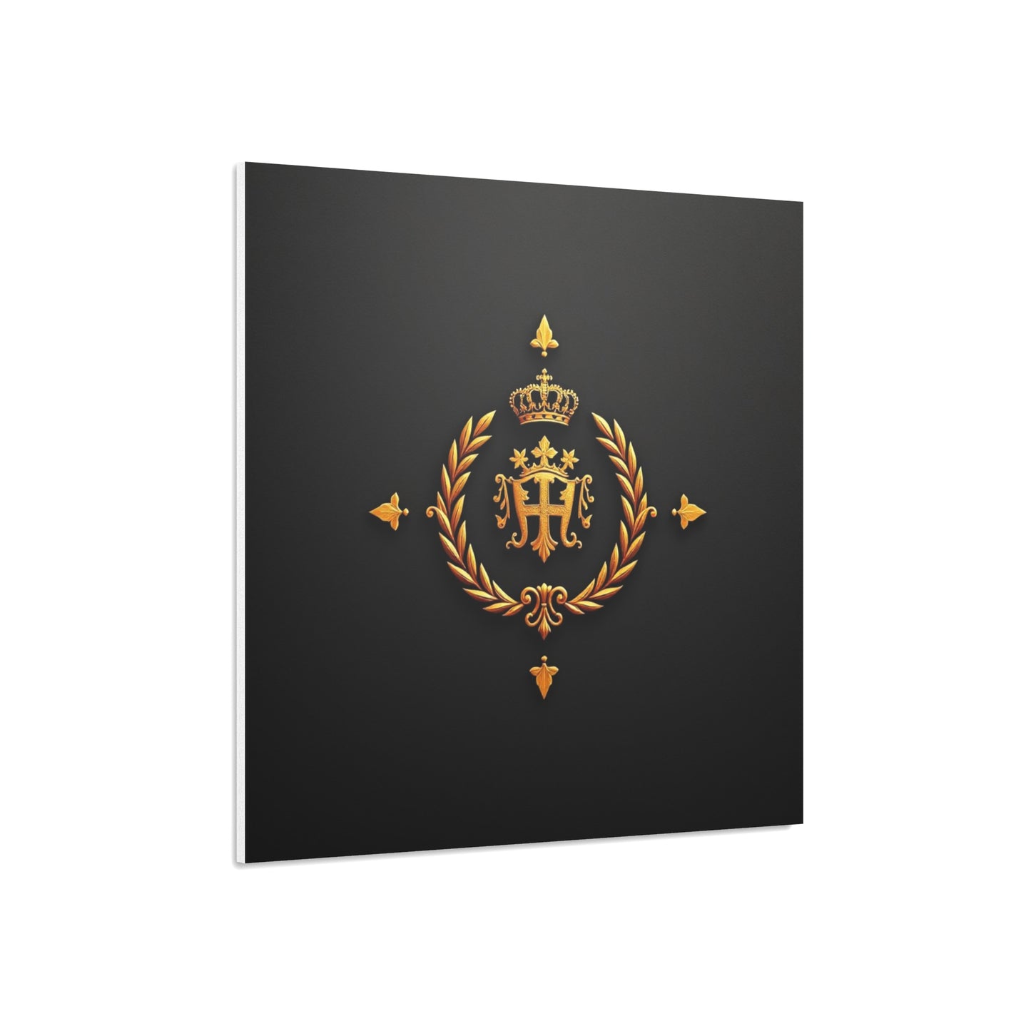 Elegant Foam Board Wall Art, Luxury Home Decor, Royal Crest Display, Office Decoration, Unique Gift Idea, Modern Wall Decor - Gold Crest