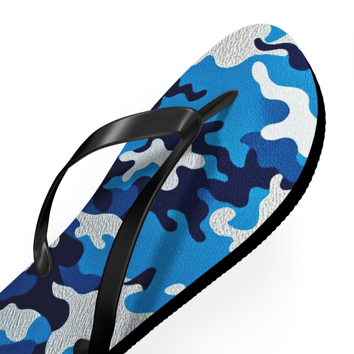 Camo Flip Flops - Stylish Beach Sandals for Summer, Casual Footwear, Vacation Essentials, Poolside Comfort, Outdoor Activities - Blue