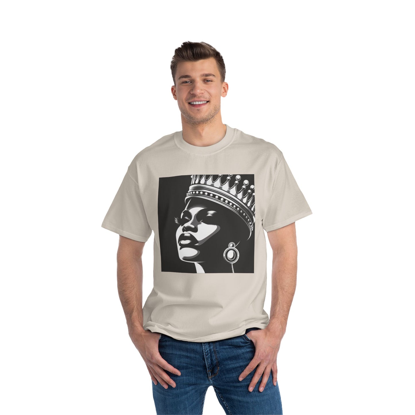 Crowned Beauty T-Shirt, Unisex, Short-Sleeve Tee, Graphic Art Shirt, Queen Vibes Apparel, Unique Gift for Women, Fashion Statement Top