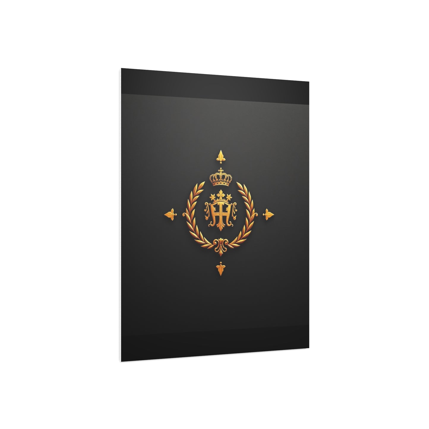 Elegant Foam Board Wall Art, Luxury Home Decor, Royal Crest Display, Office Decoration, Unique Gift Idea, Modern Wall Decor - Gold Crest