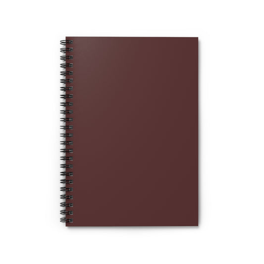 Stylish Brown Merlot Spiral Notebook - Ruled Lines for School, Work Notes, Journaling, Gifts, and More