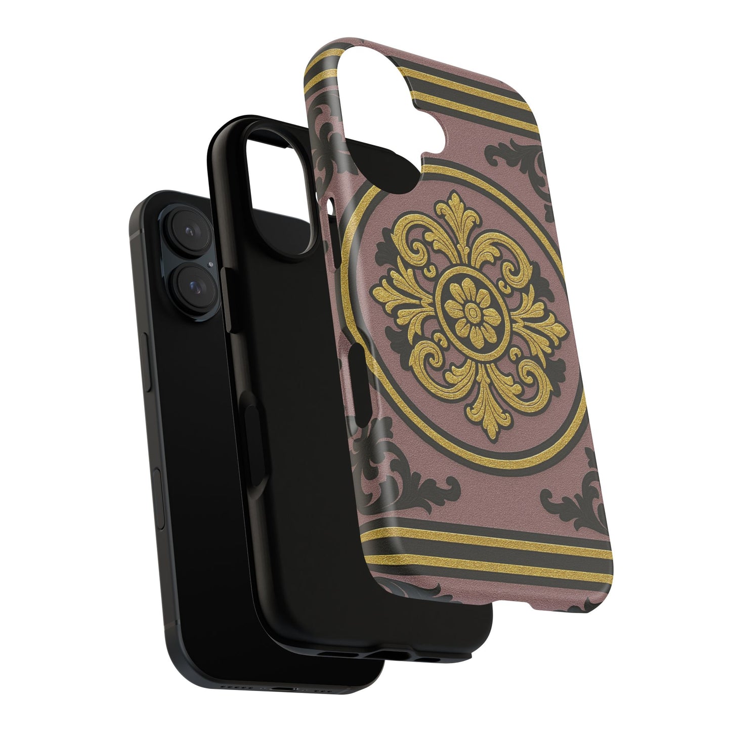 Gilded Mauve With Gold-Black Baroque Tough Cases