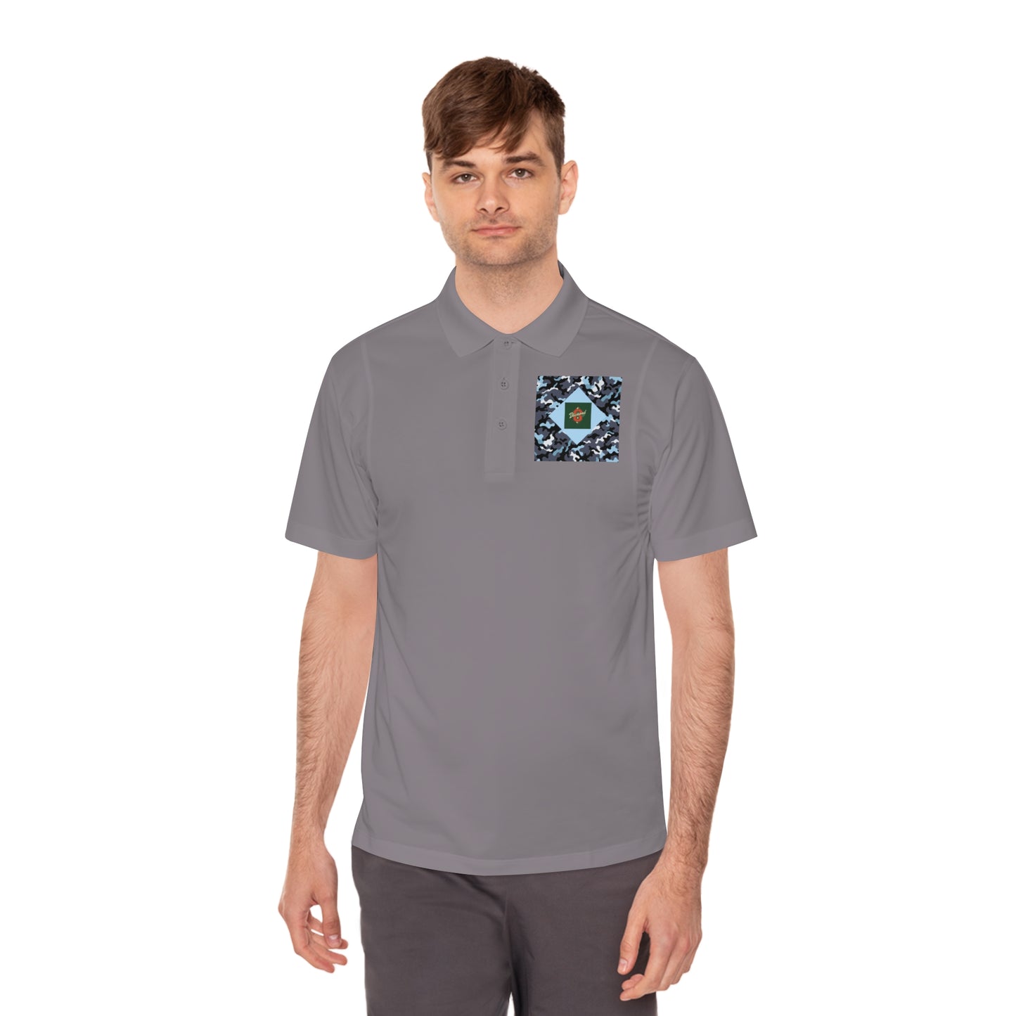 Men's Sport Polo Shirt - Camo & Diamond 8