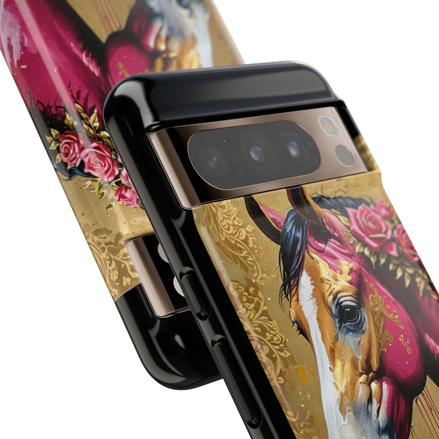 Phone Case - Elegant Horse Damask Design