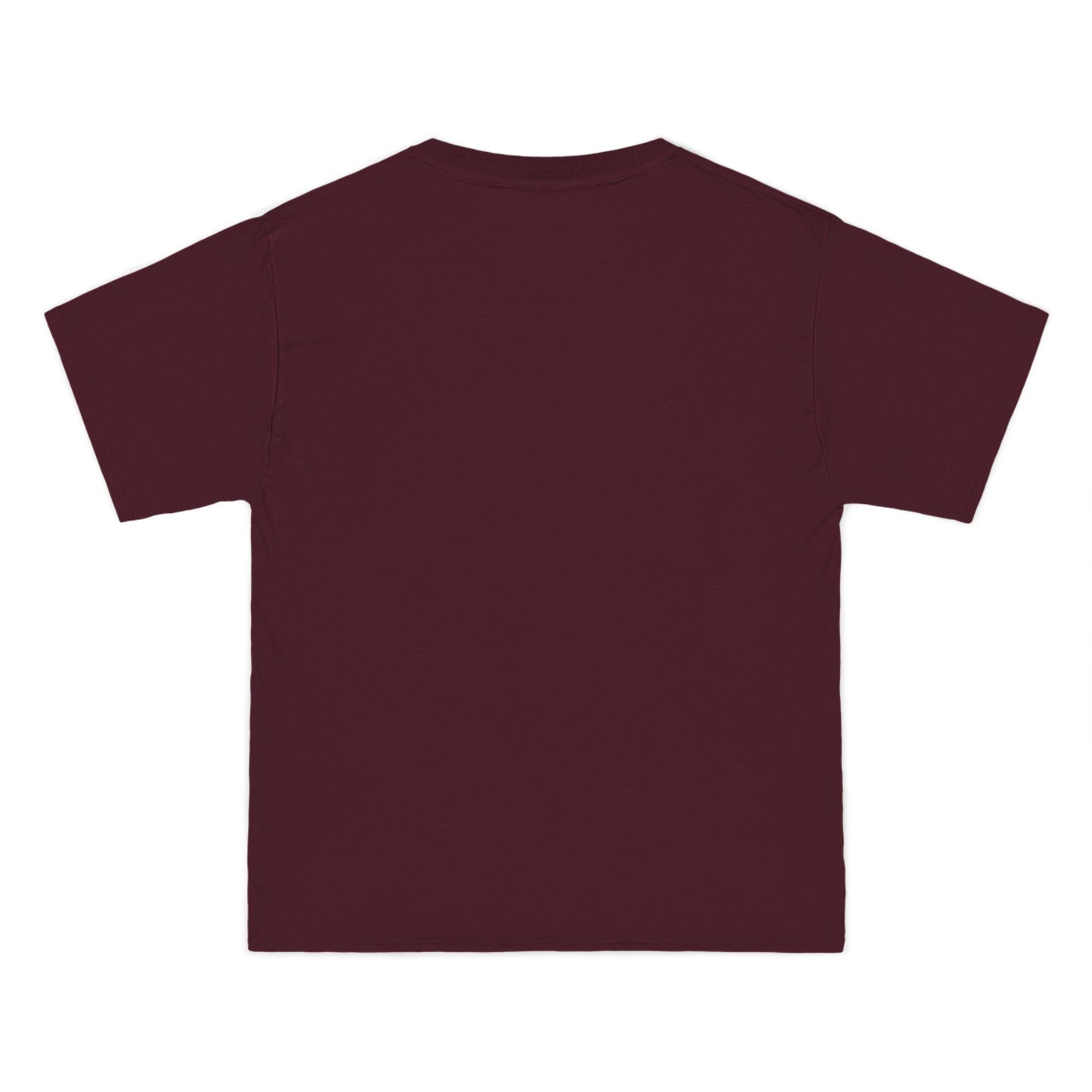 Elegant Vintage Patterned Beefy-T® Short-Sleeve T-Shirt | Casual Wear, Summer Tops, Unique Gift - Burgundy Striped Gold Baroque