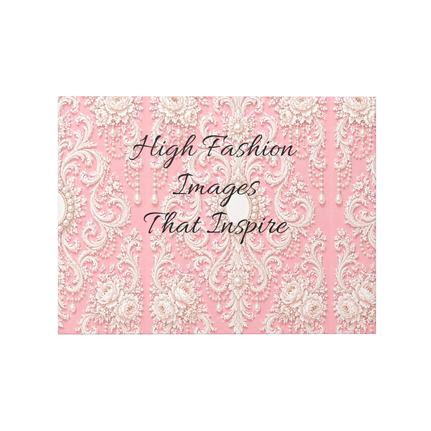 Pink Rococo Hardcover Fashion Illustrations - High Fashion Ball Gown Photo Book