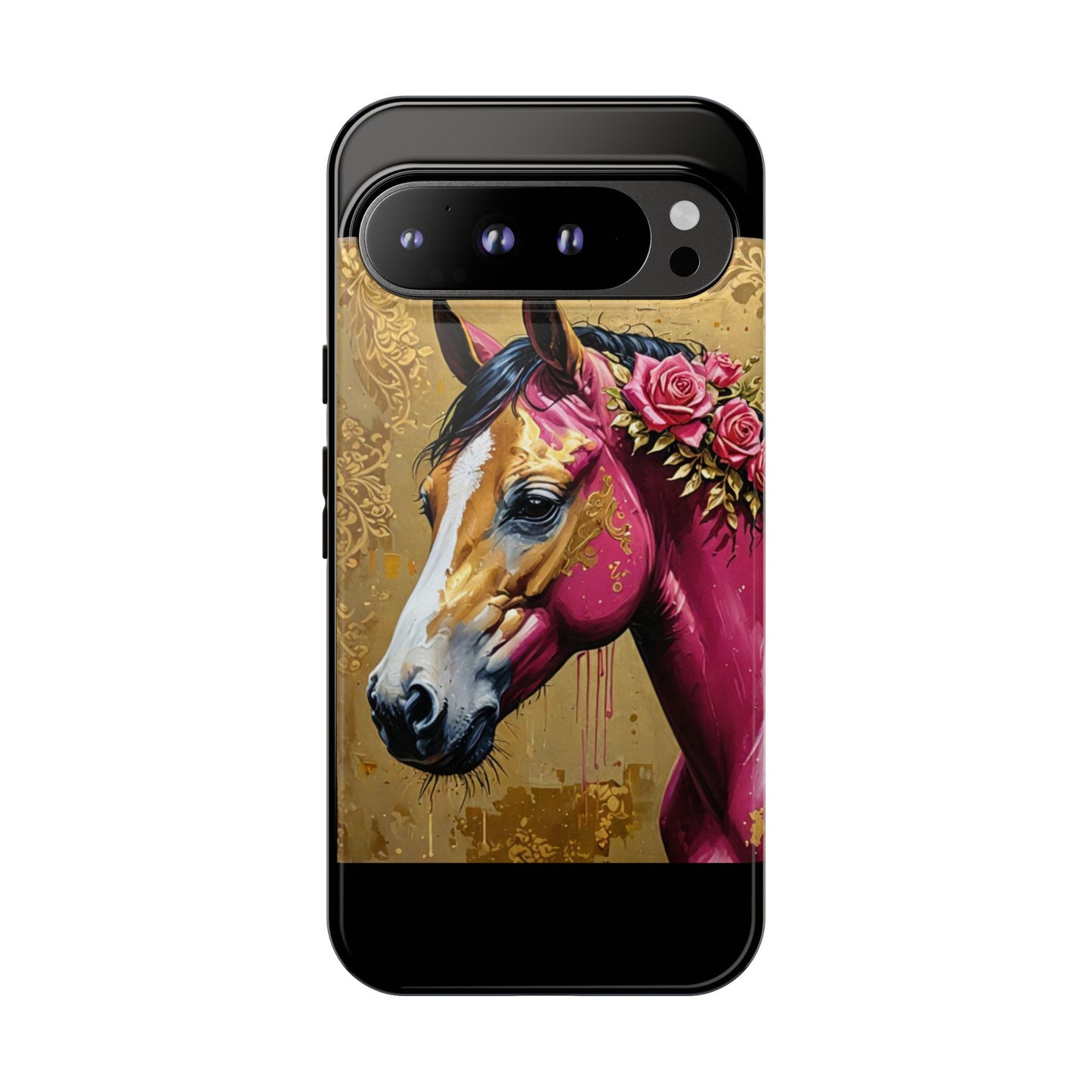 Phone Case - Elegant Horse Damask Design