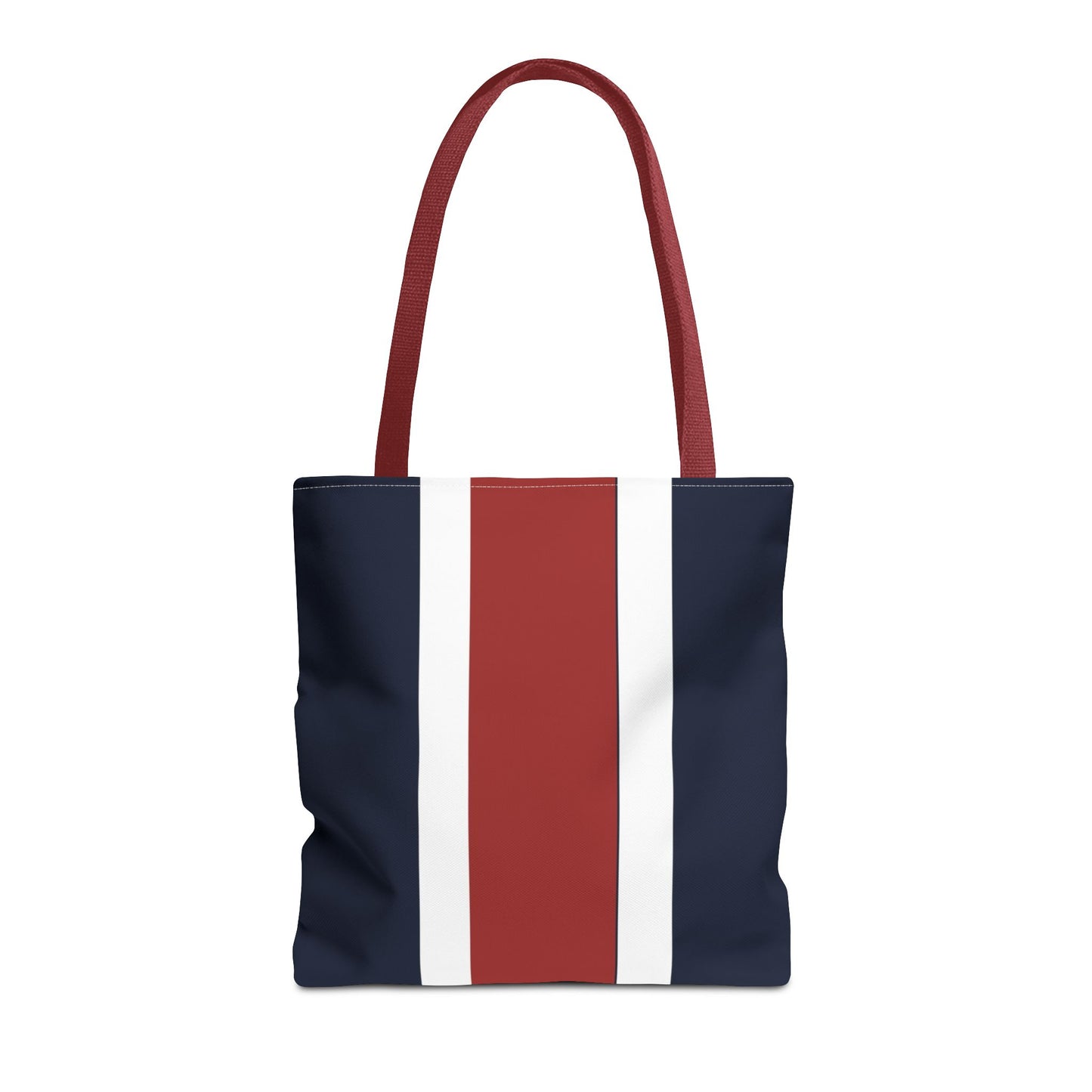 Lunar Midnight & Red-White Striped Tote Bag, Summer Beach Bag, Casual Shopping Tote, Patriotic Gift for Her, Travel Accessory