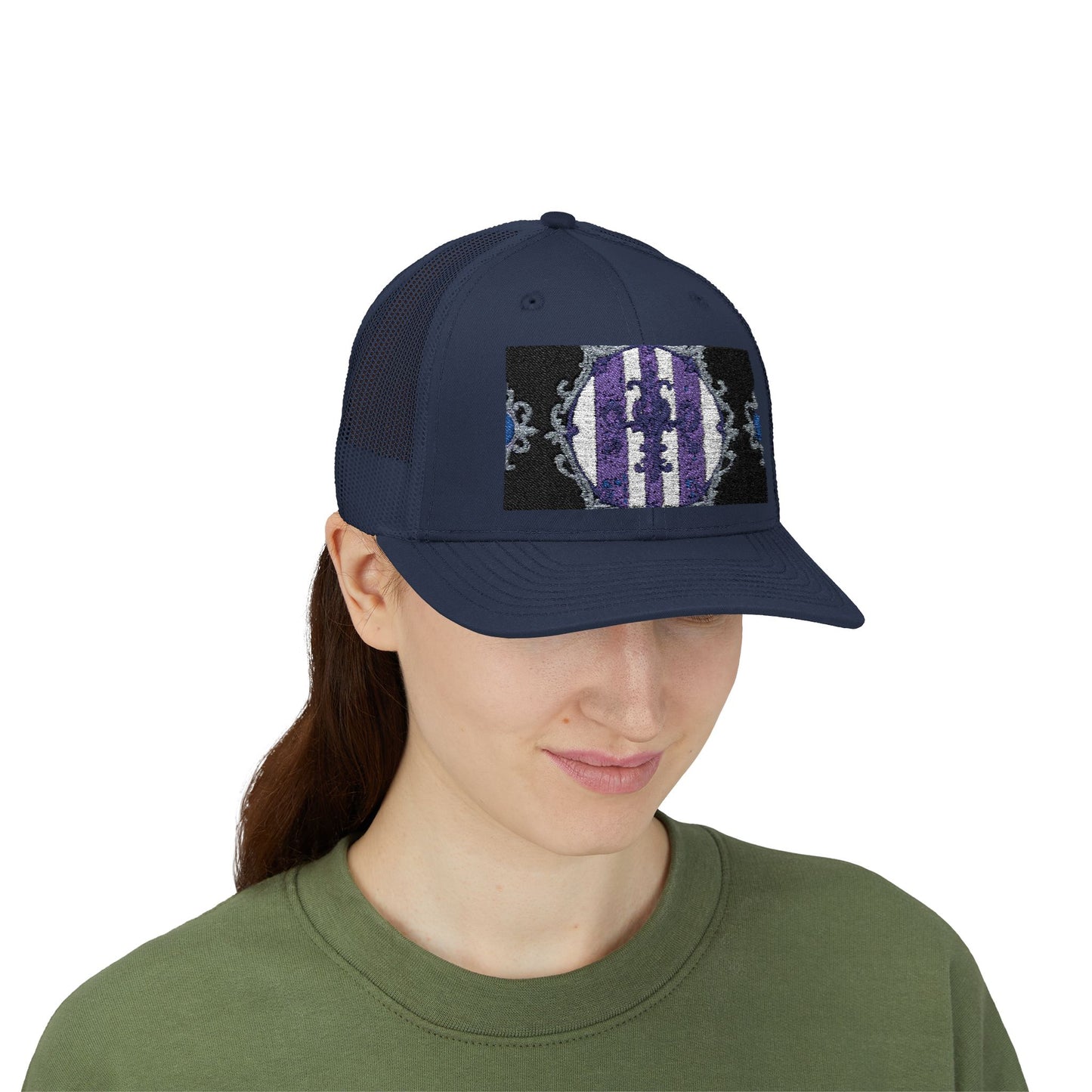 Stylish Baroque Design Snapback Trucker Cap with Artistic Design, Unisex Cap, Trendy Hat for Outdoor Activities, Casual Wear, Gift Idea