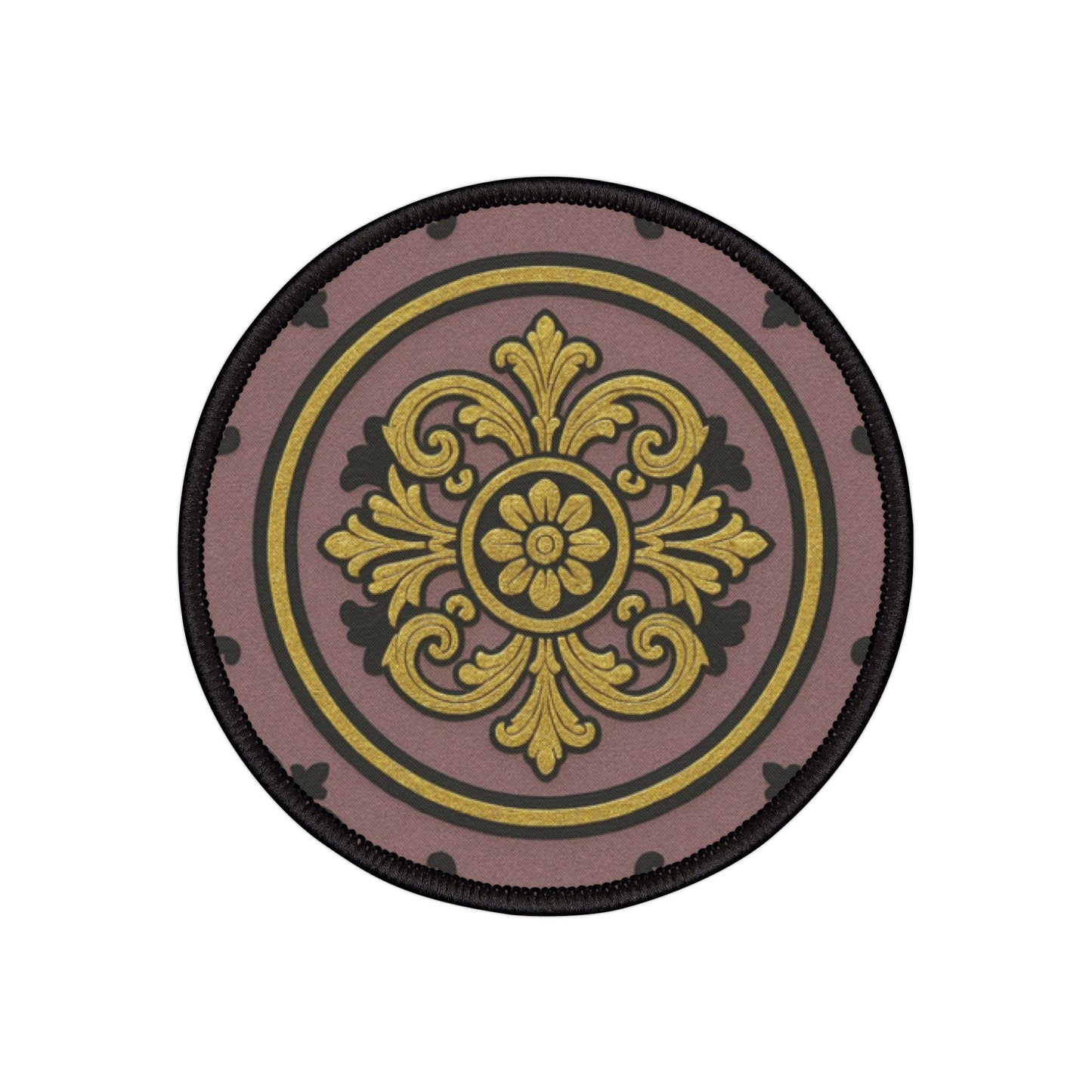 Gilded Mauve With Gold-Black Baroque Vintage Iron-On Patches for Denim Jackets, Personalize Your Style, DIY Fashion, Gift for Crafters