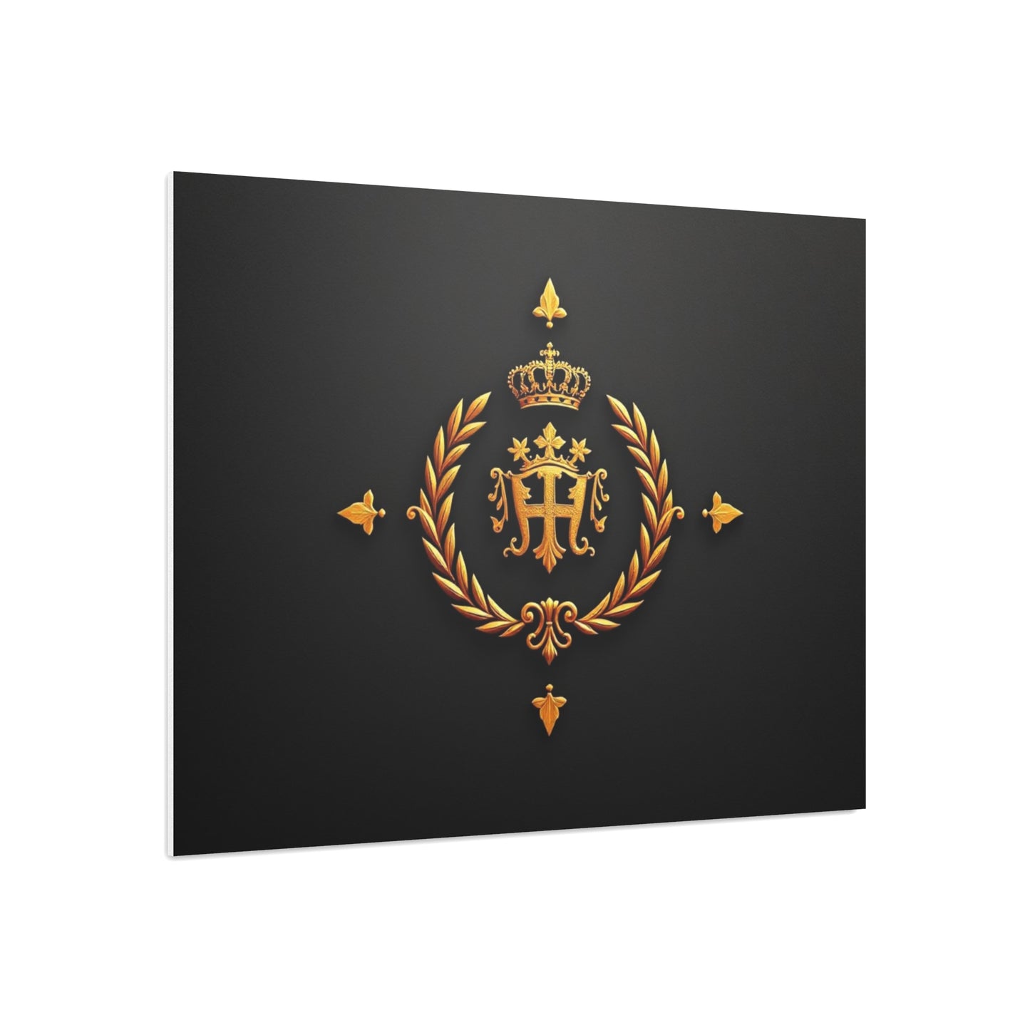 Elegant Foam Board Wall Art, Luxury Home Decor, Royal Crest Display, Office Decoration, Unique Gift Idea, Modern Wall Decor - Gold Crest