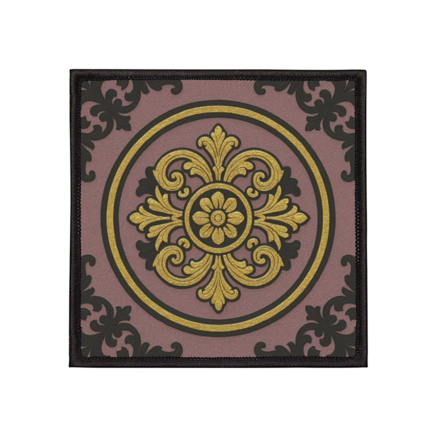 Gilded Mauve With Gold-Black Baroque Vintage Iron-On Patches for Denim Jackets, Personalize Your Style, DIY Fashion, Gift for Crafters