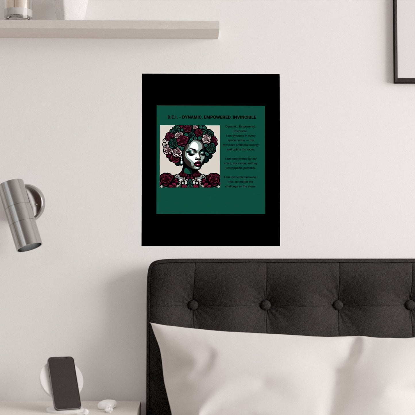 Empowered Feminine Wall Art Poster - Dynamic, Empowered & Invincible Design