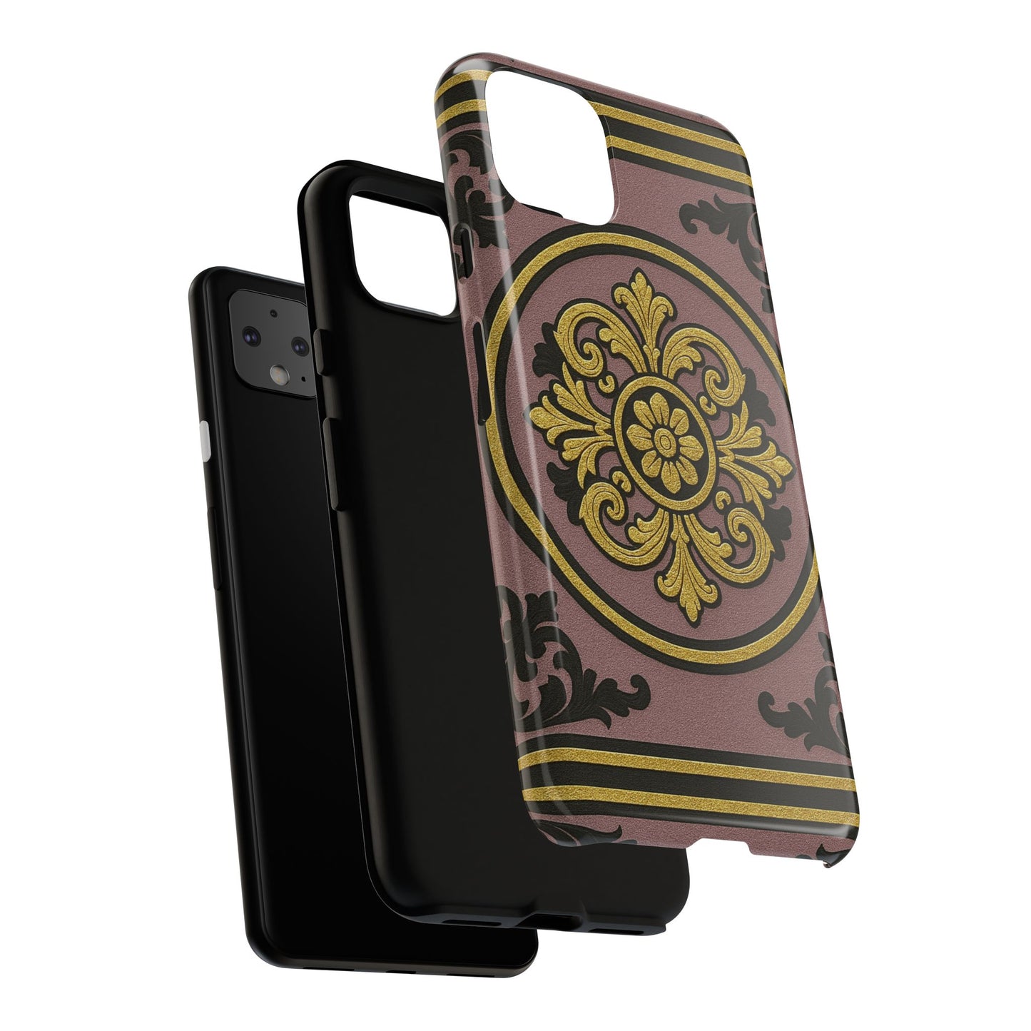 Gilded Mauve With Gold-Black Baroque Tough Cases