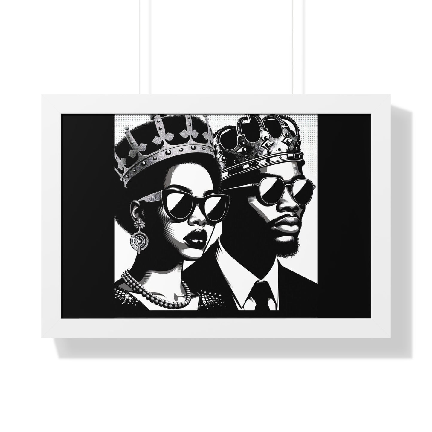 Royalty Framed Poster, Wall Art Decor, Black Culture Art, Modern Home Decor, Unique Gift for Her/Him