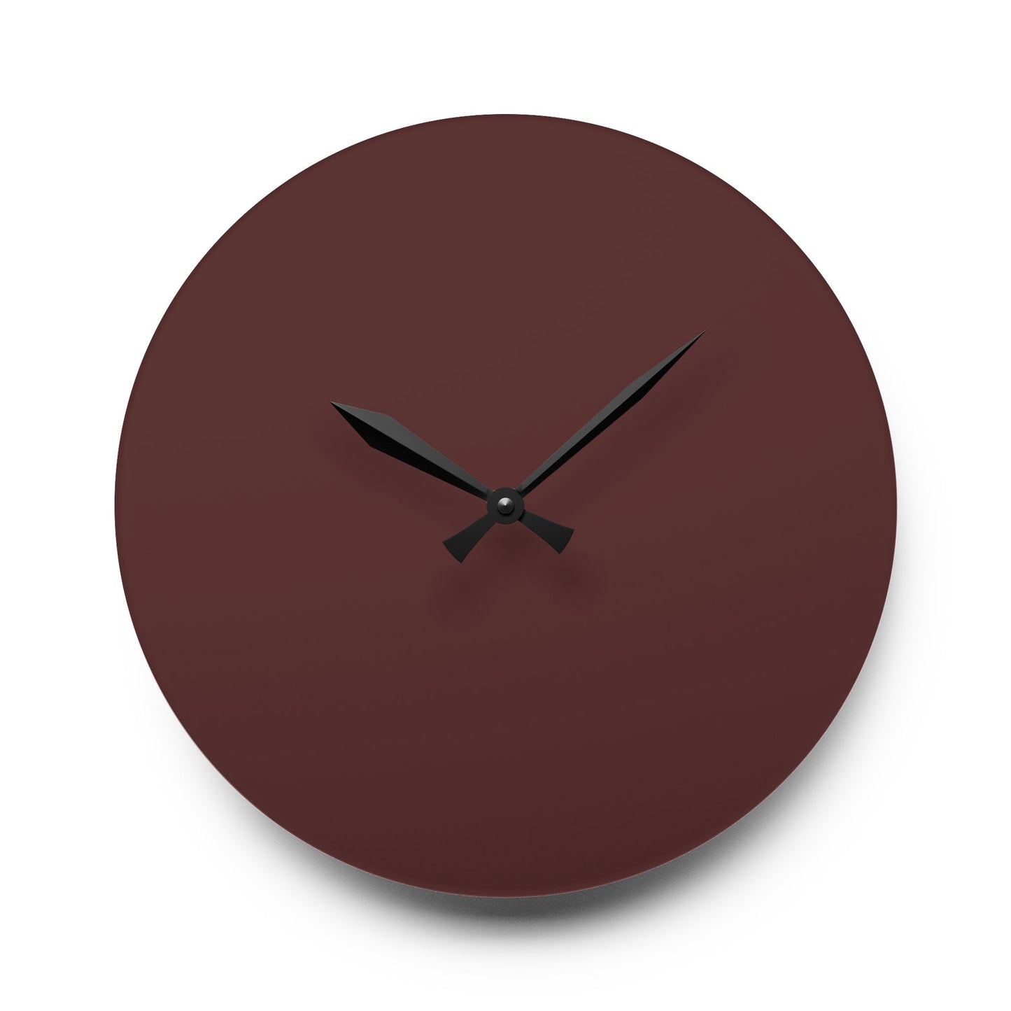Elegant Brown Merlot Acrylic Wall Clock for Modern Decor, Minimalist Timepiece, Unique Gift for Home, Office Wall Decoration, Smart Design