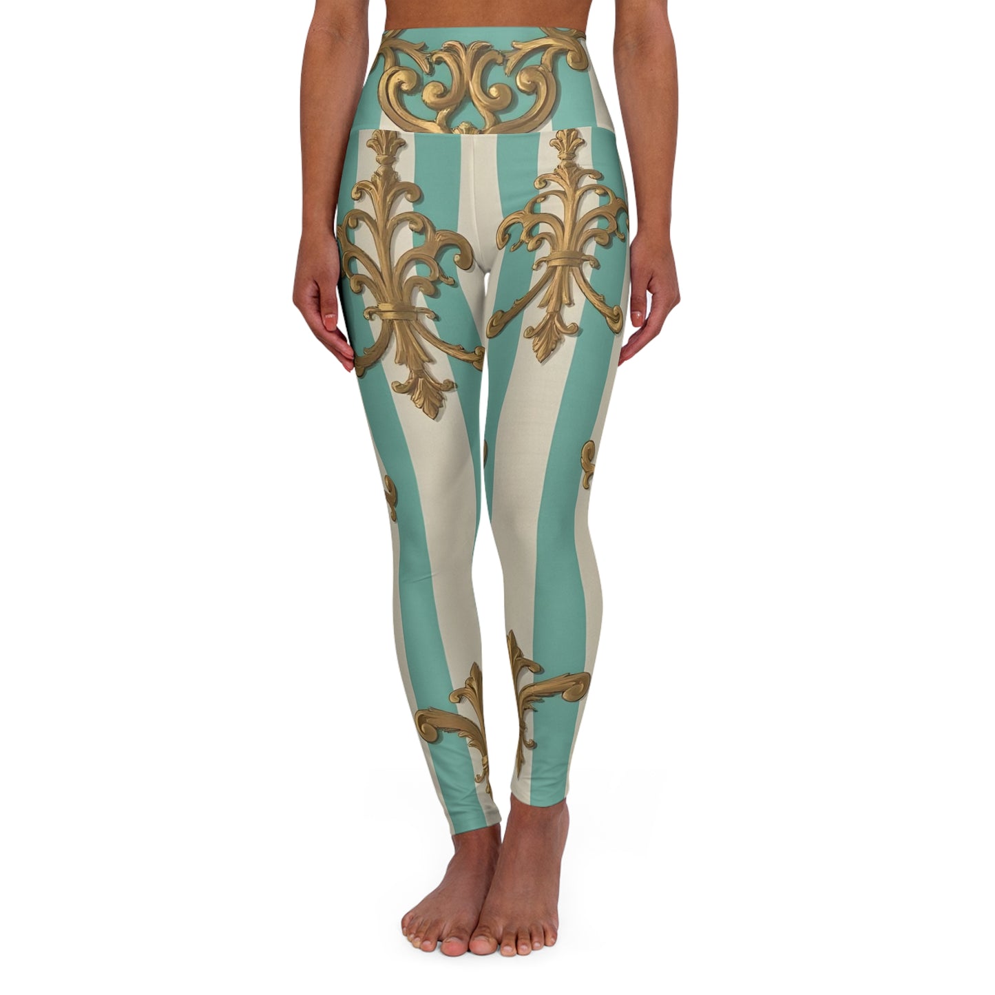 Elegant High Waisted Yoga Leggings - Luxurious Workout Pants, Fitness Leggings, Gym Wear, Activewear, Gifts for Her