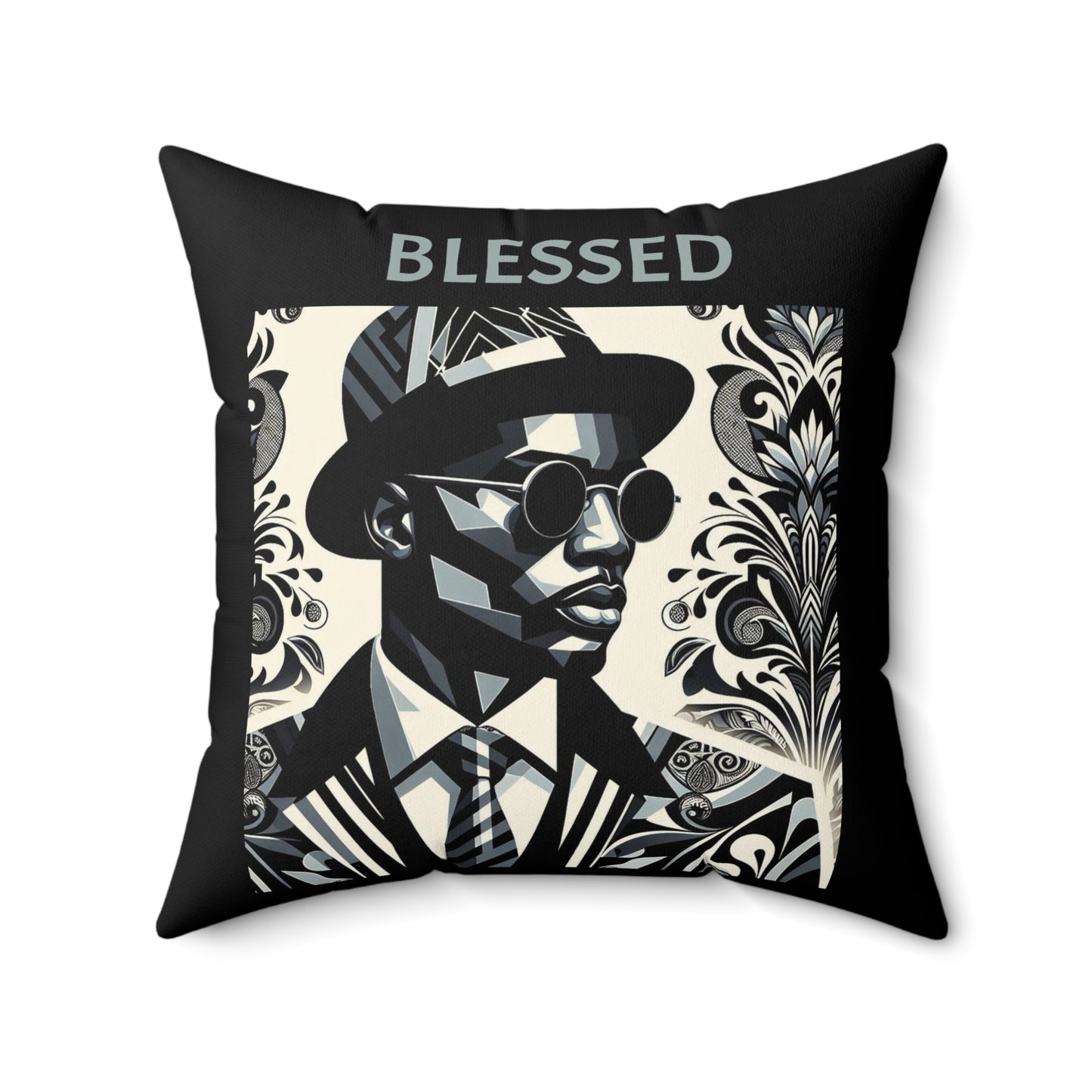 Motivated & Blessed Faux Suede Pillow - Blessing Home Decor, Inspirational Accent Throw, Modern Living Room Cushion, Gift for Dreamers