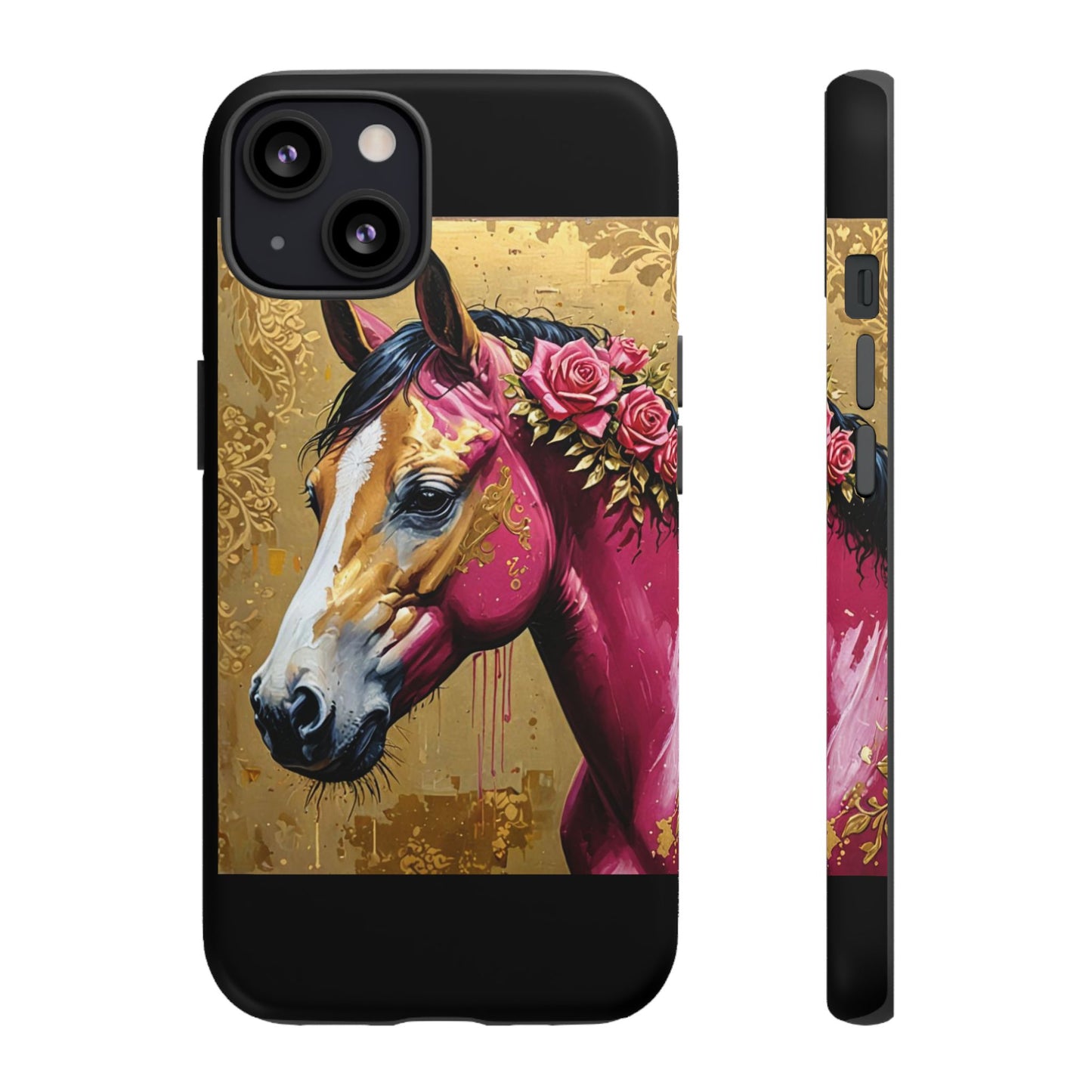 Phone Case - Elegant Horse Damask Design