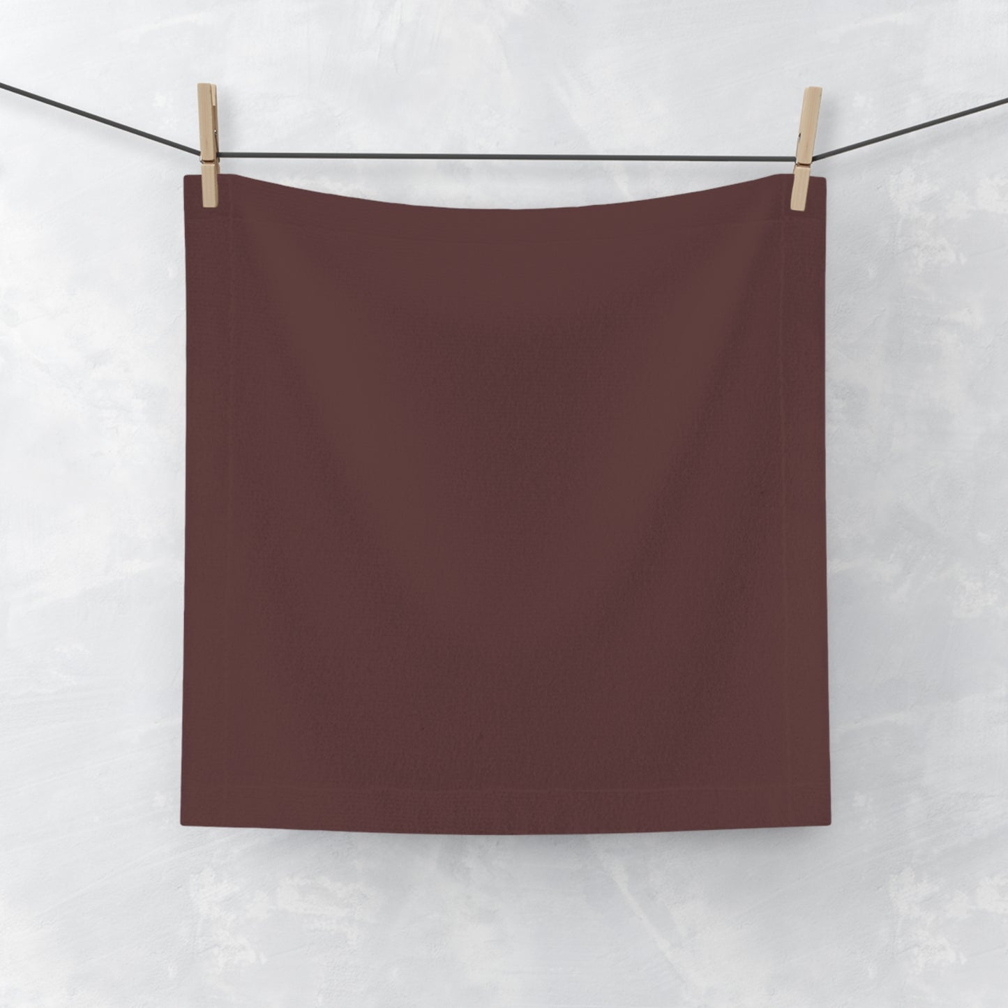 Soft Brown Merlot Cotton Face Towels for Spa, Gym, or Home Use, Perfect for Gifts, Personal Care, and Relaxation
