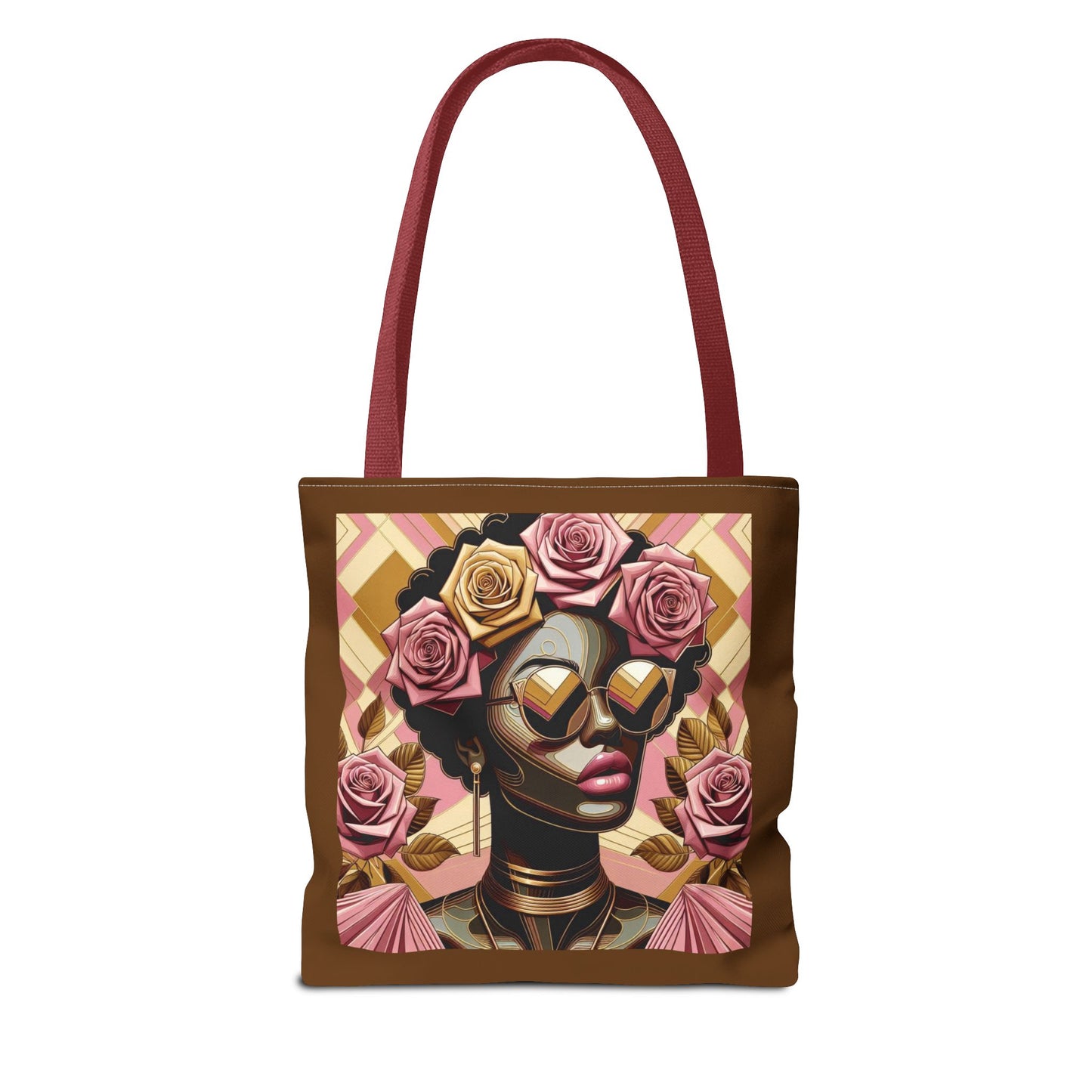 Chic Floral Tote Bag - Fashionable Everyday Accessory, Gift for Her, Boho Style, Shopping Bag, Eco-Friendly Carryall - Pink Roses Lady