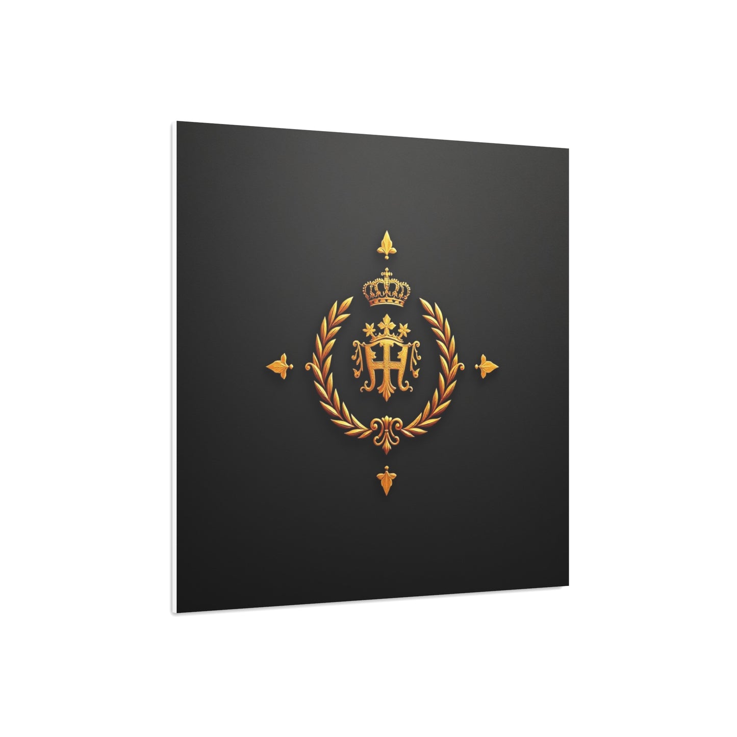 Elegant Foam Board Wall Art, Luxury Home Decor, Royal Crest Display, Office Decoration, Unique Gift Idea, Modern Wall Decor - Gold Crest