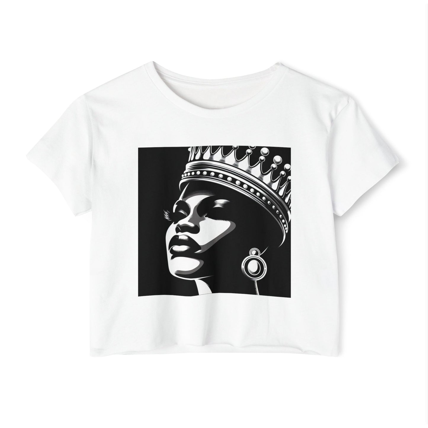 Empowered Queen Festival Crop Top | Boho Chic Shirt, Summer Concert Outfit, Music Festival Attire, Women’s Streetwear, Awesome Gift