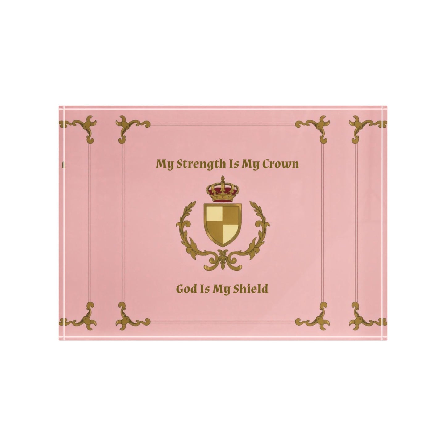 Crown & Crest Spiritual Quote Inspirational Elegant Photo Block - My Strength Is My Crown