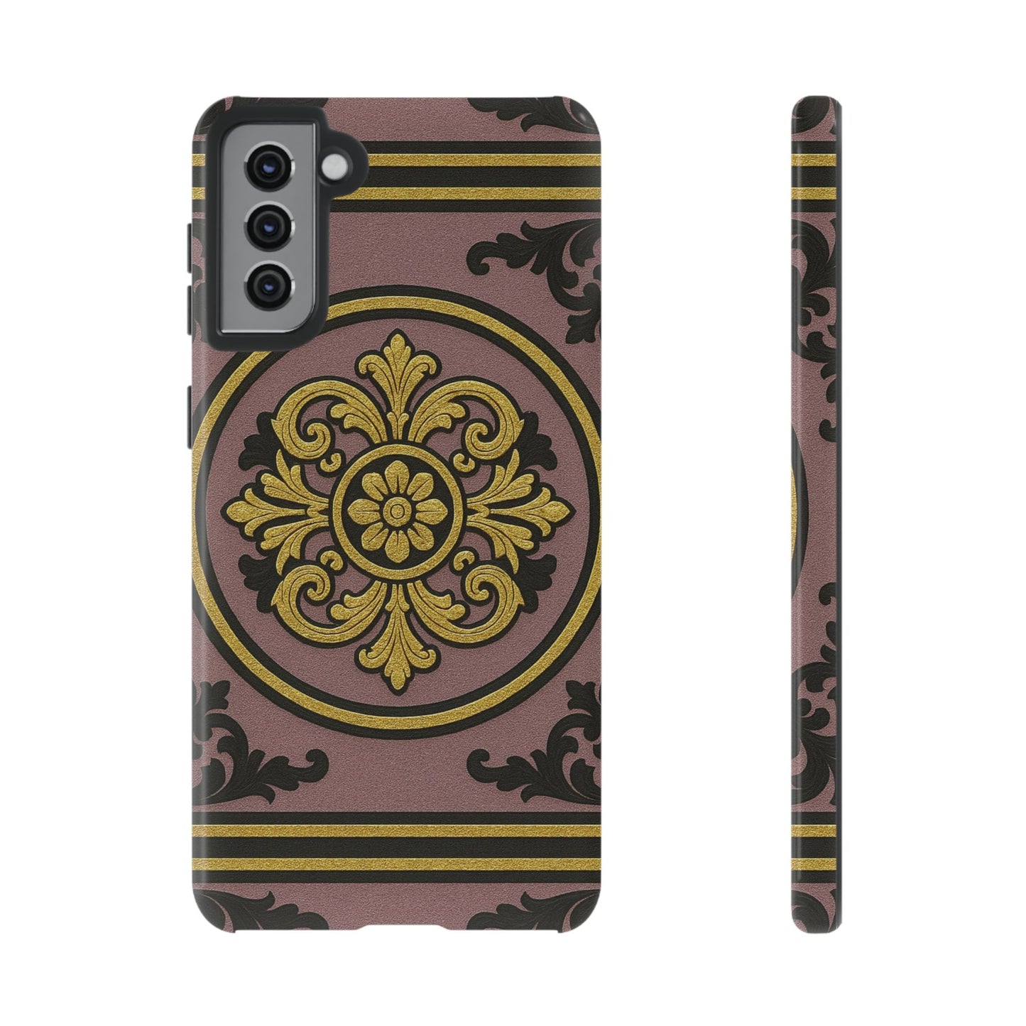 Gilded Mauve With Gold-Black Baroque Tough Cases