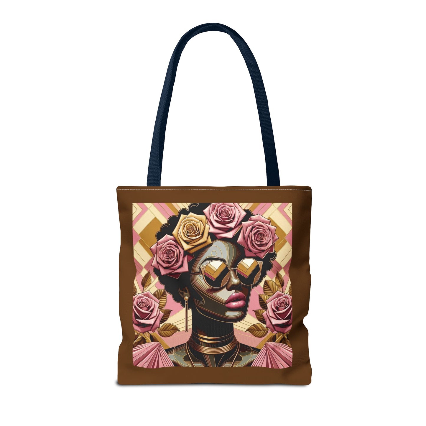 Chic Floral Tote Bag - Fashionable Everyday Accessory, Gift for Her, Boho Style, Shopping Bag, Eco-Friendly Carryall - Pink Roses Lady