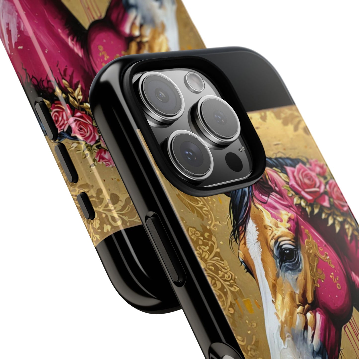 Phone Case - Elegant Horse Damask Design