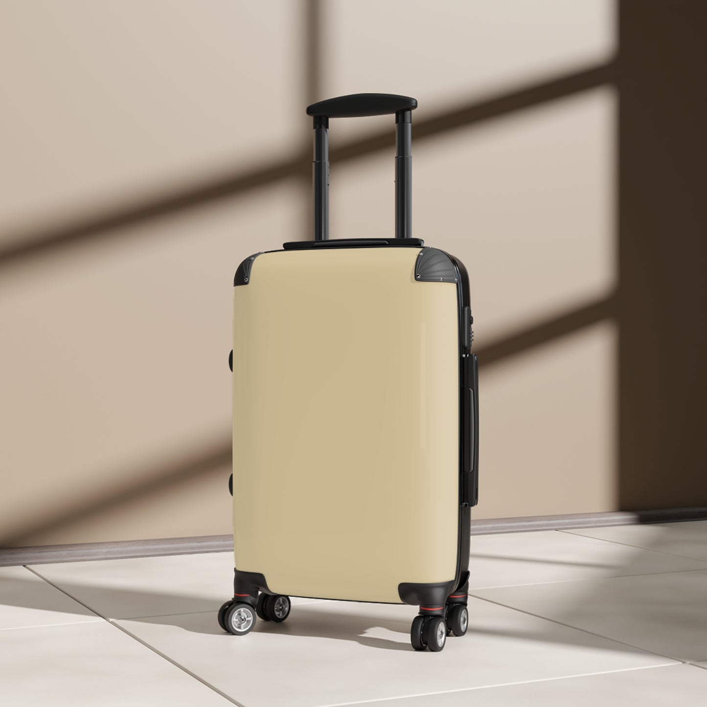 Vanilla Wheat Stylish Suitcases for Travel Enthusiasts, Luggage for Vacation, Personalized Travel Gear, Unique Travel Gifts, Modern Carry-On