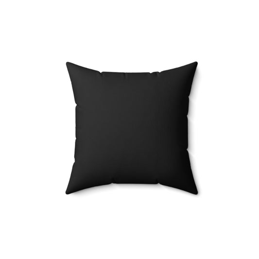 Stylish Black Spun Polyester Square Pillow - Cozy Home Decor, Gift for Friends and Family, Modern Living Room Accent