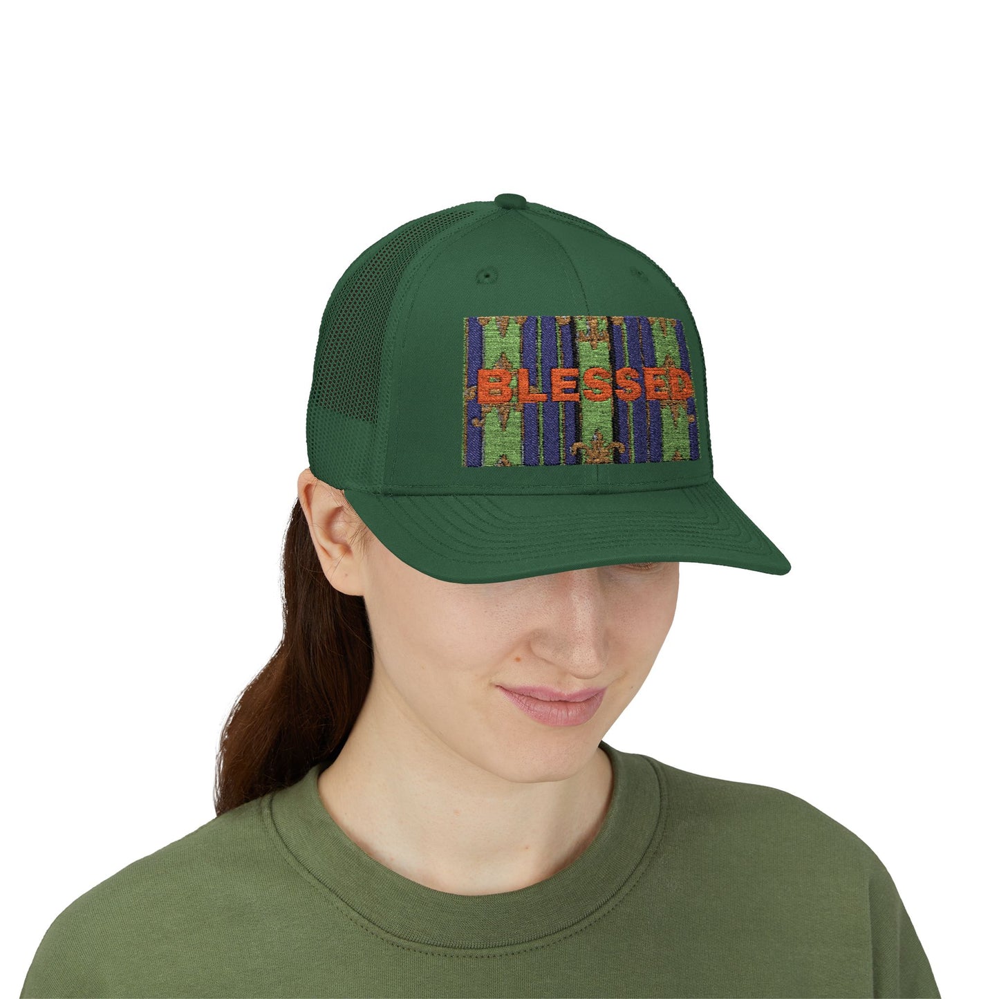 Blessed Snapback Trucker Cap, Casual Hat, Faith Gift, Outdoor Cap, Stylish Accessory, Everyday Wear