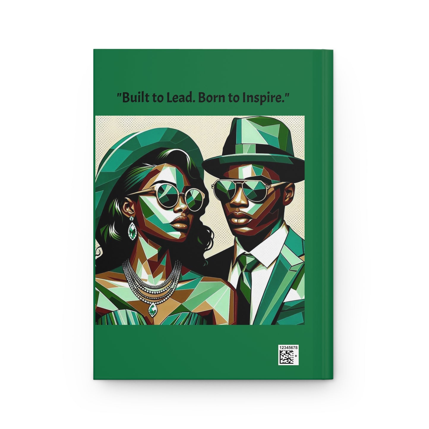 Elegant Hardcover Journal - Stylish Writing Notebook - "Built to Lead. Born to Inspire." Design