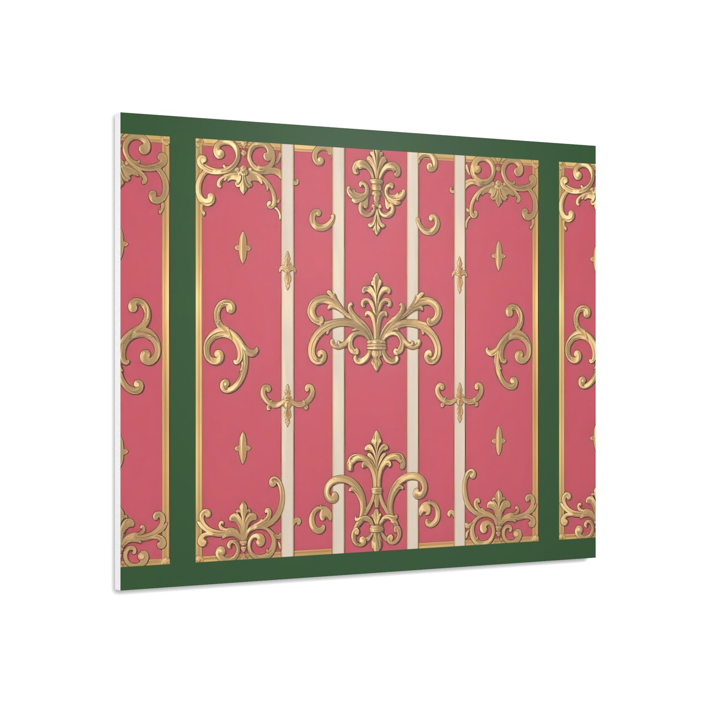 Elegant Green Border Pink & Gold Foam Board Decor - Party Backdrop, Art Display, Home Decor, Event Decoration, Wall Art