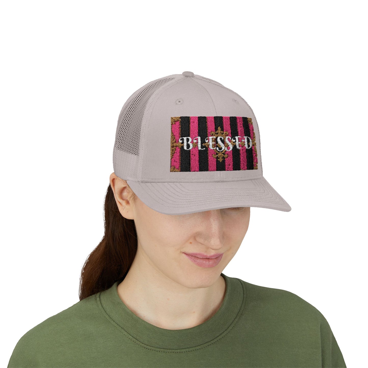 Blessed Snapback Trucker Cap, Inspirational Hat, Casual Headwear, Faith-Based Gift, Trendy Accessory, Ideal for Daily Wear