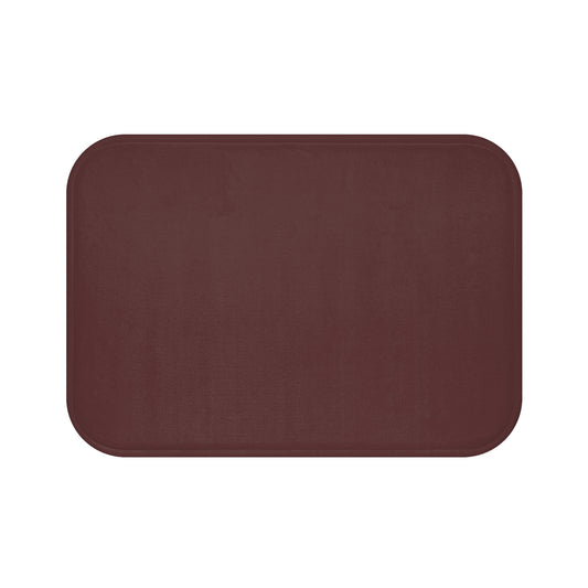 Luxurious Brown Merlot Plush Bath Mat, Soft Bathroom Rug, Cozy Shower Mat, Non-Slip Floor Mat, Elegant Home Decor