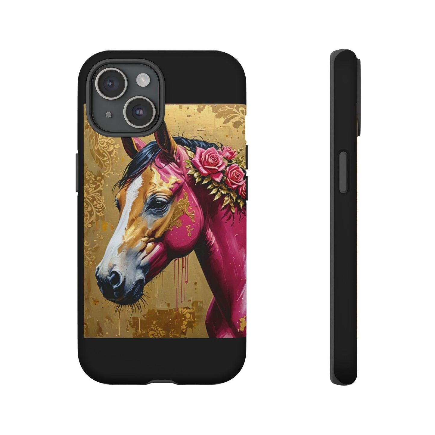 Phone Case - Elegant Horse Damask Design