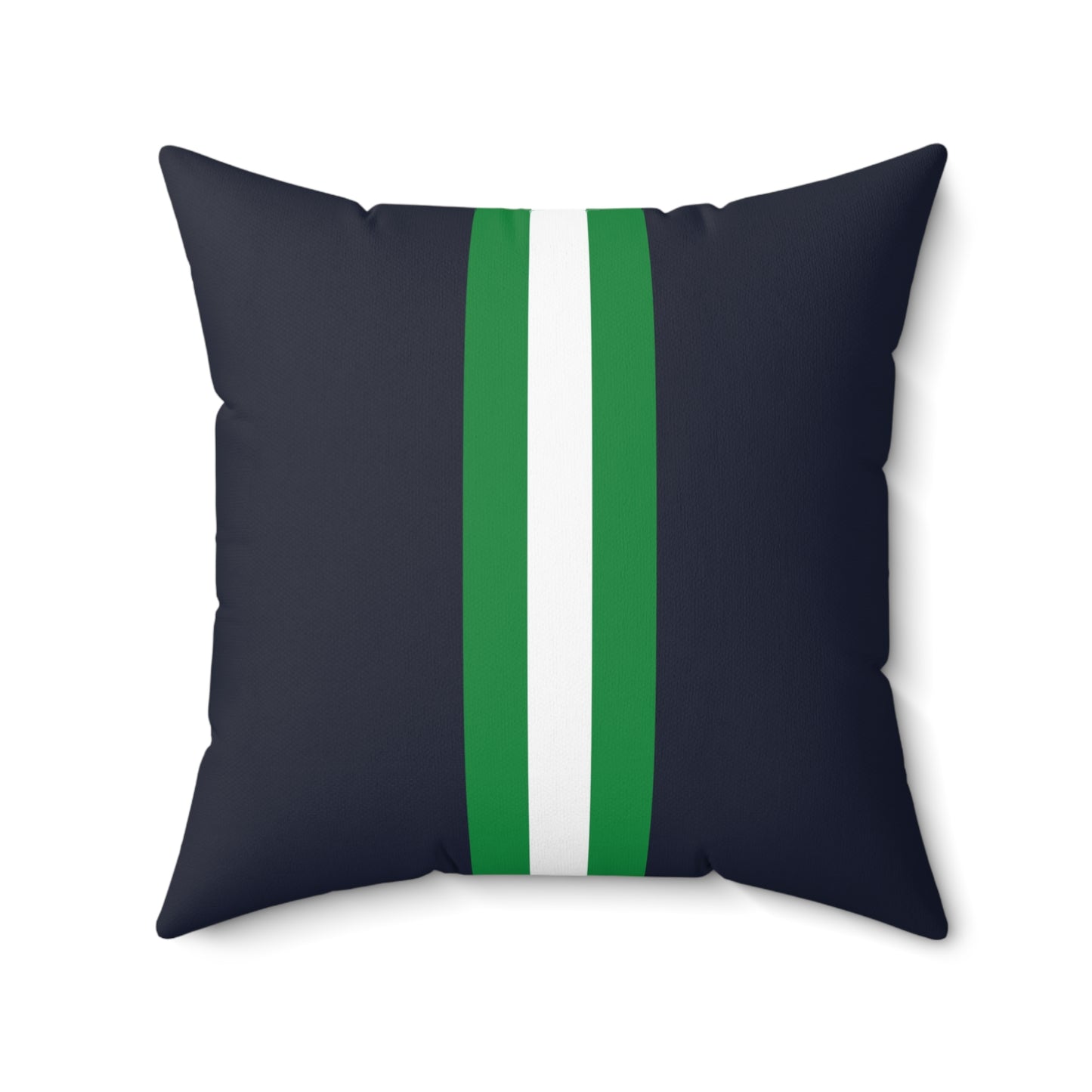 Lunar Midnight & Green-White Striped Modern Stripe Decorative Throw Pillow, Home Decor, Living Room Accent, Gift for Her, Stylish Cushion