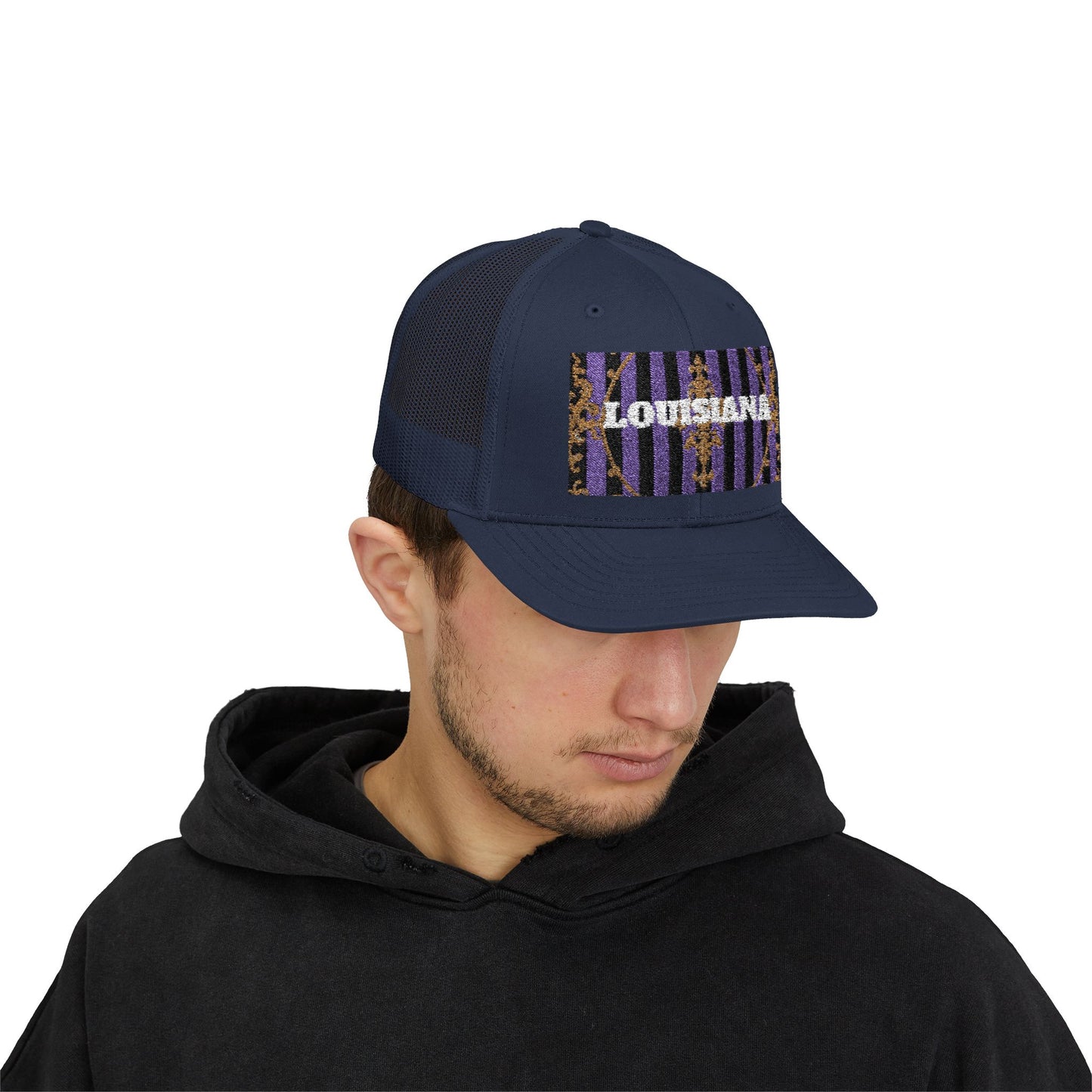 Louisiana Pride Snapback Trucker Cap | Festival Hat, Outdoor Accessory, Summer Style, Unique Gift for Travelers, Sports Enthusiasts