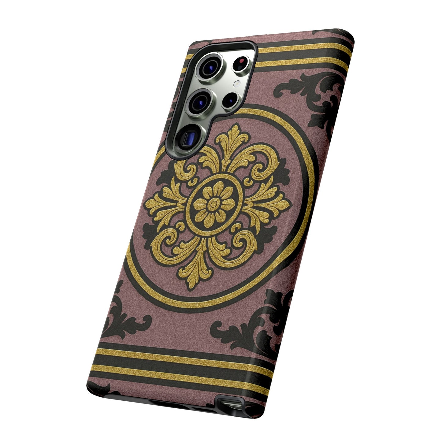Gilded Mauve With Gold-Black Baroque Tough Cases