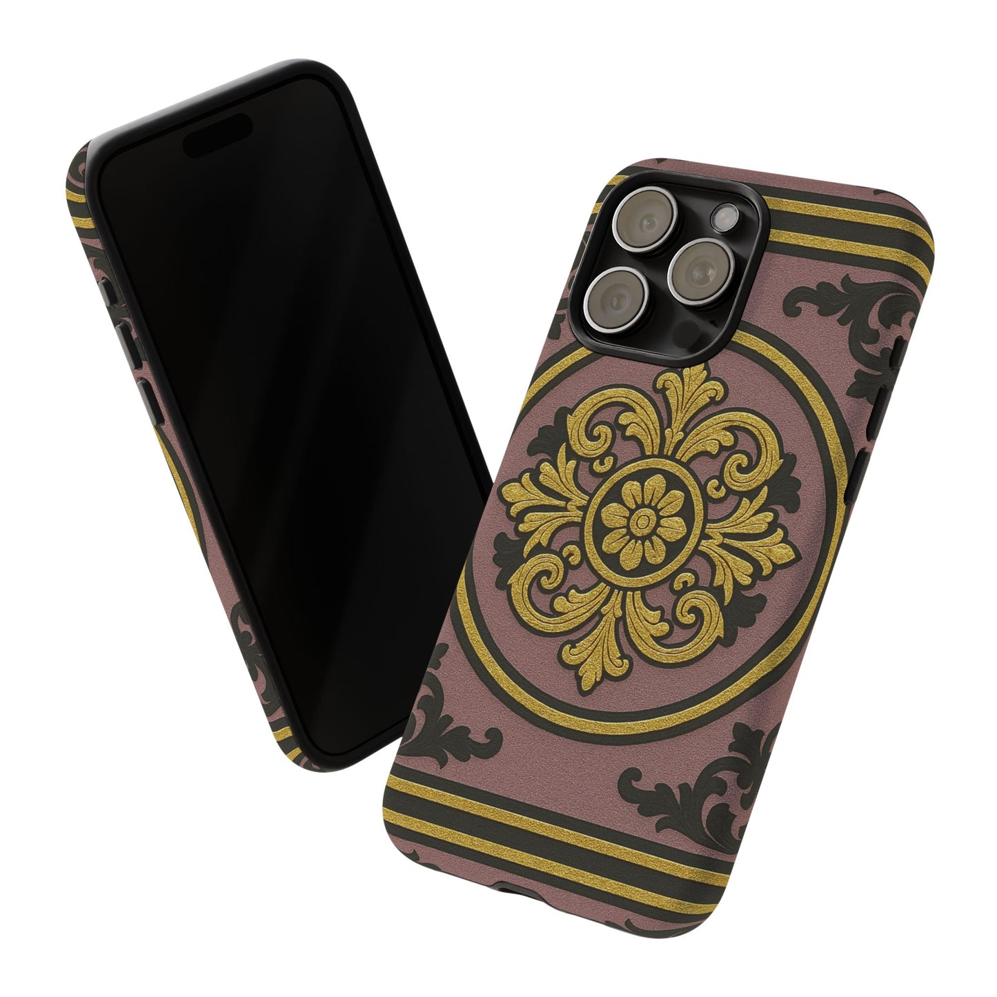 Gilded Mauve With Gold-Black Baroque Tough Cases