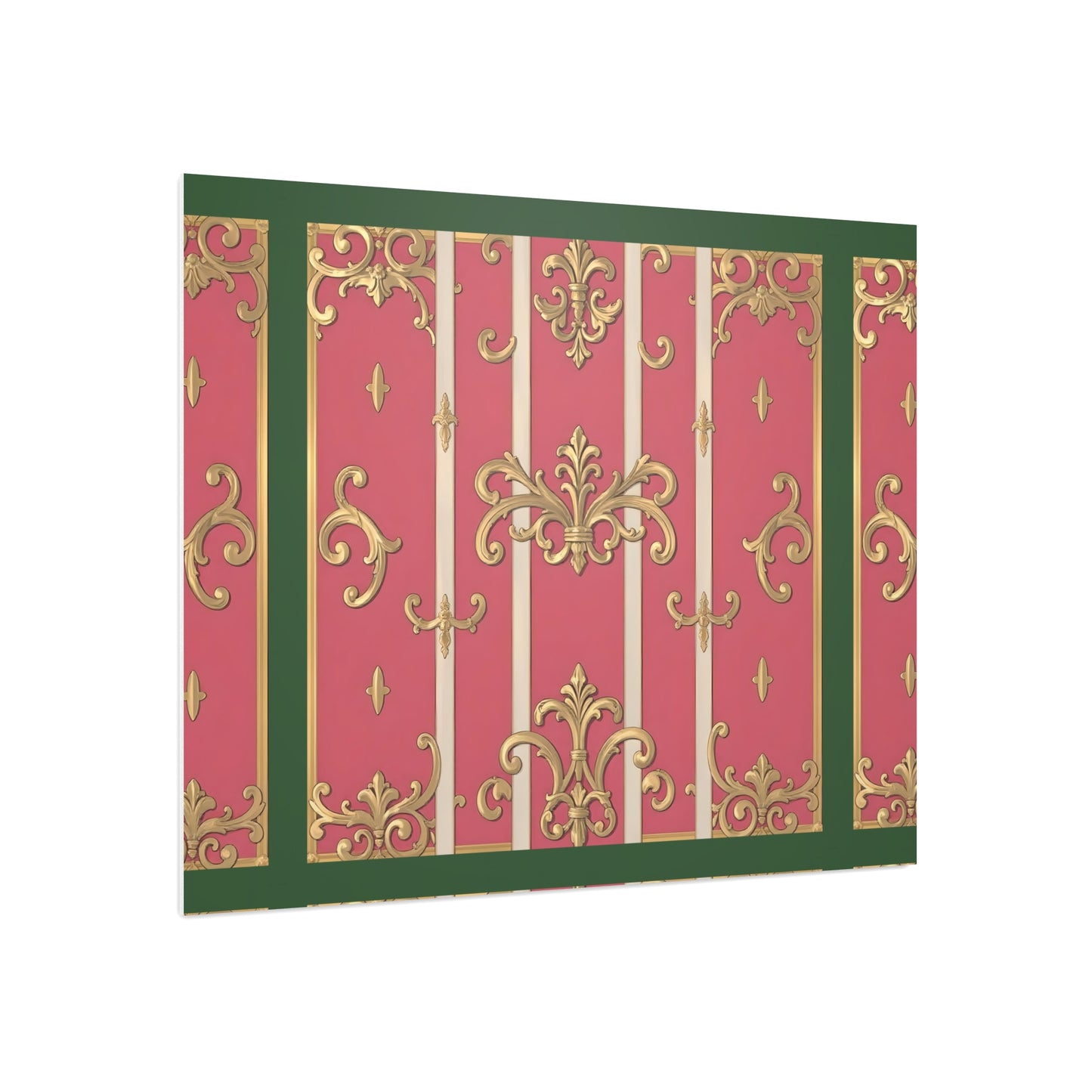 Elegant Green Border Pink & Gold Foam Board Decor - Party Backdrop, Art Display, Home Decor, Event Decoration, Wall Art