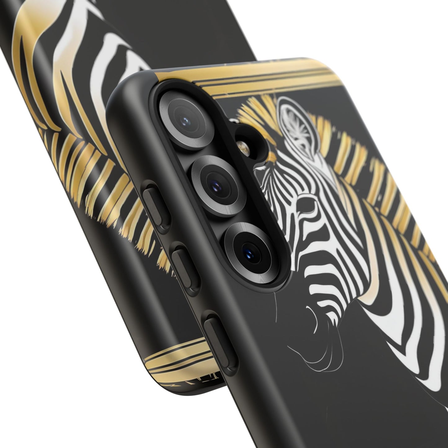 Phone Case - Elegant Zebra & Roses Design