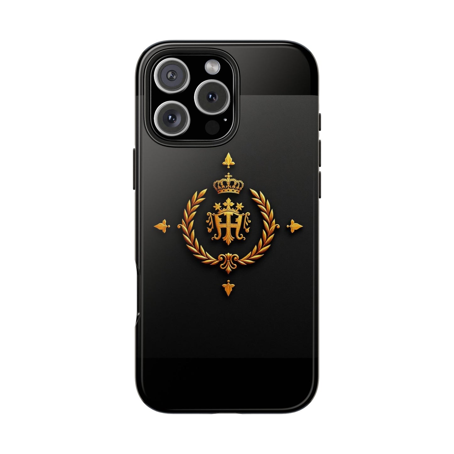 Luxurious Monarch Phone Case, Tough Phone Covers, Elegant Tech Accessories, Gold Crown Design, Stylish Gift for Him/Her - Gold Crest