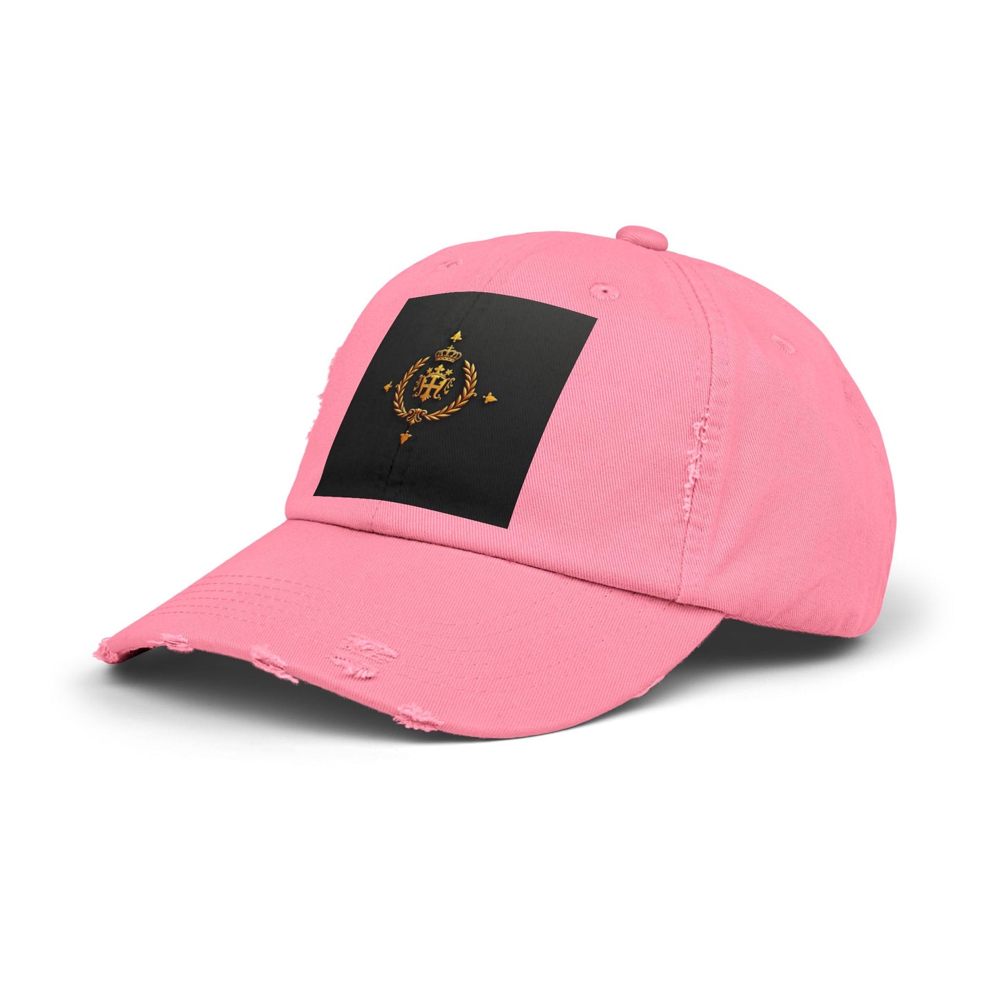 Stylish Distressed Cap with Unique Design | Casual Headwear, Everyday Accessory, Trendy Gift, Outdoor Lifestyle - Gold Crest